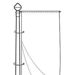 Флаги для флагштоков вертикальные